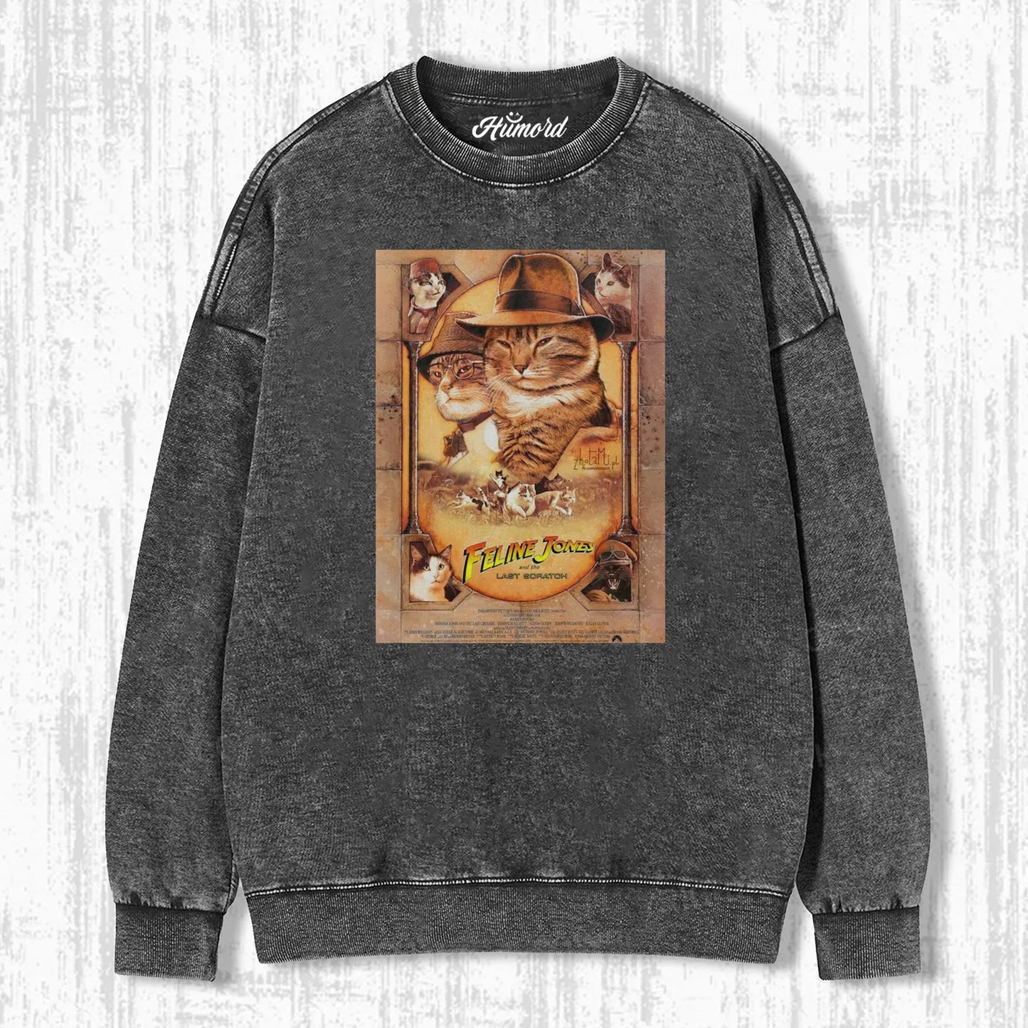 INDIANA JONES FUNNY CAT T-SHIRT 1.0