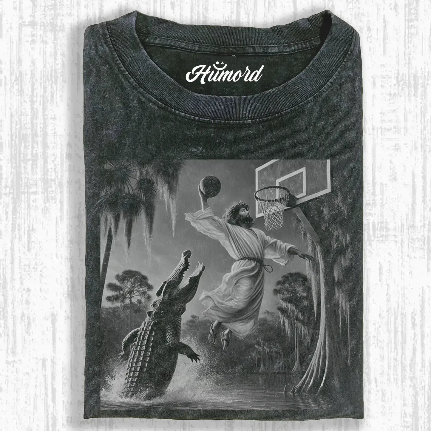 JESUS PLAYING BASKETBALL T-SHIRT