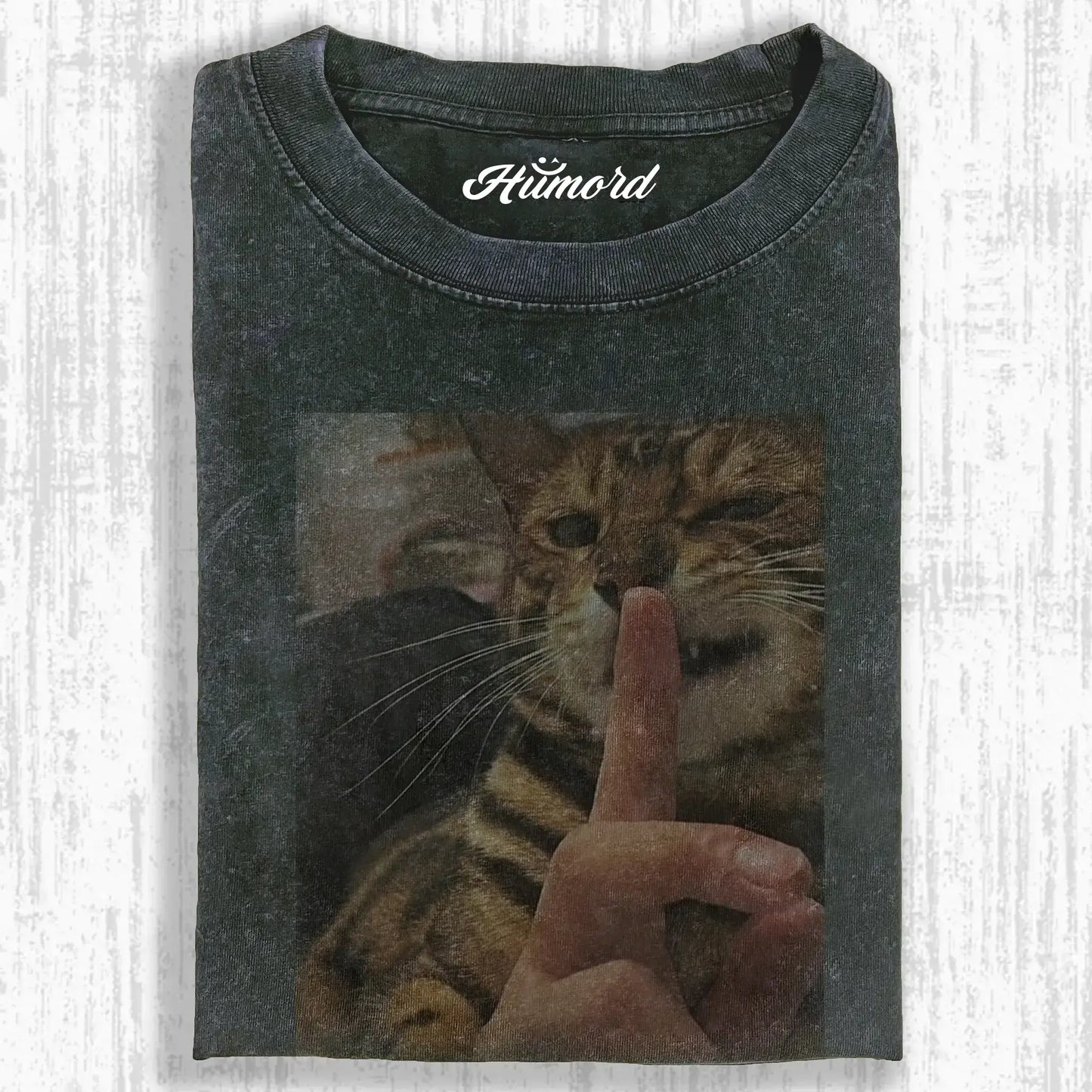 WASHED COTTON CAT T-SHIRT 7.0