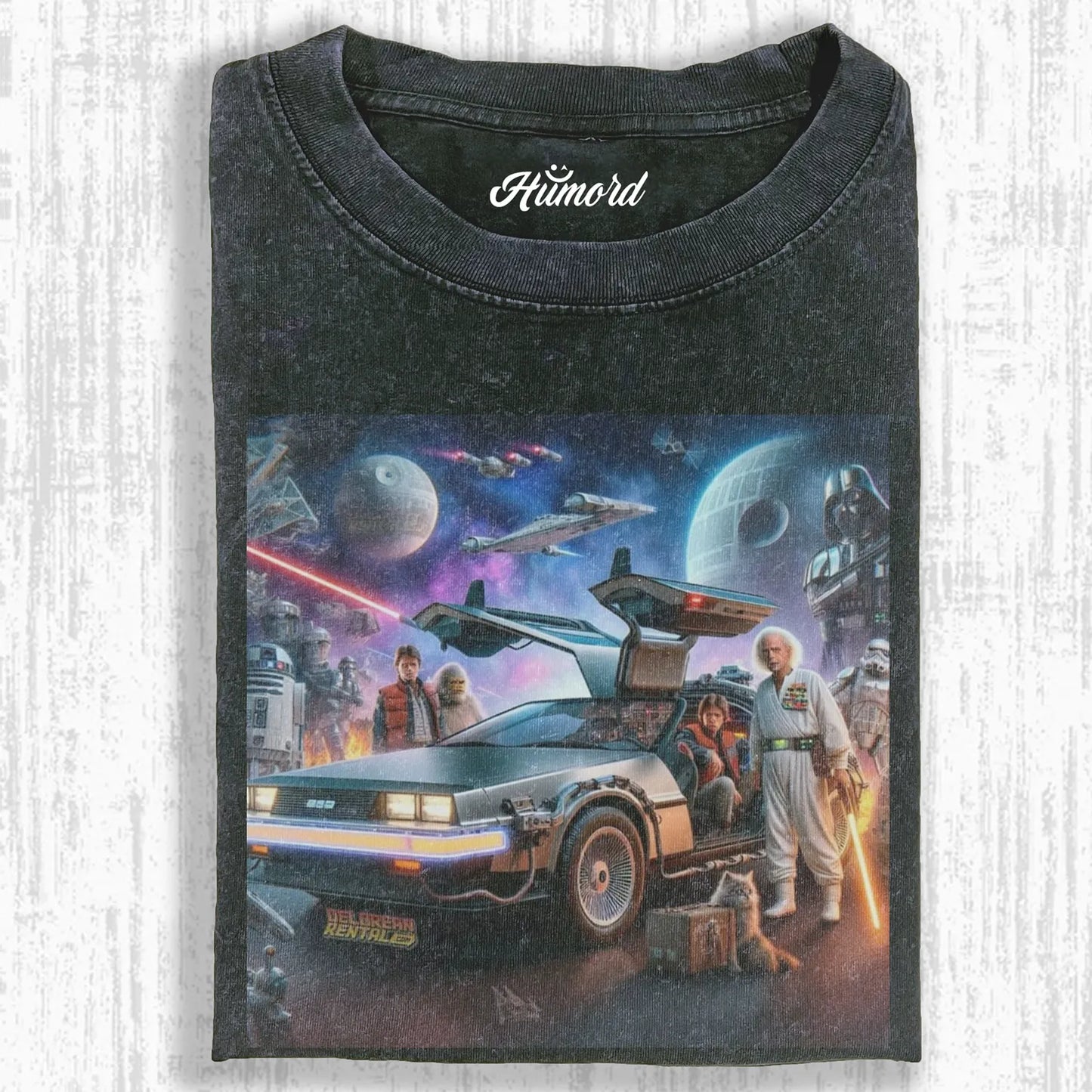 BACK TO THE FUTURE & STAR WARS T-SHIRT