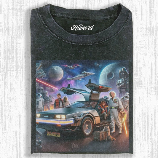 BACK TO THE FUTURE & STAR WARS T-SHIRT