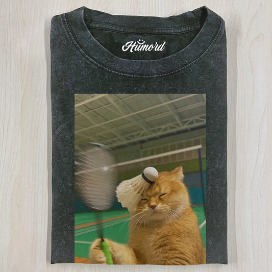 BADMINTON CAT T-SHIRT