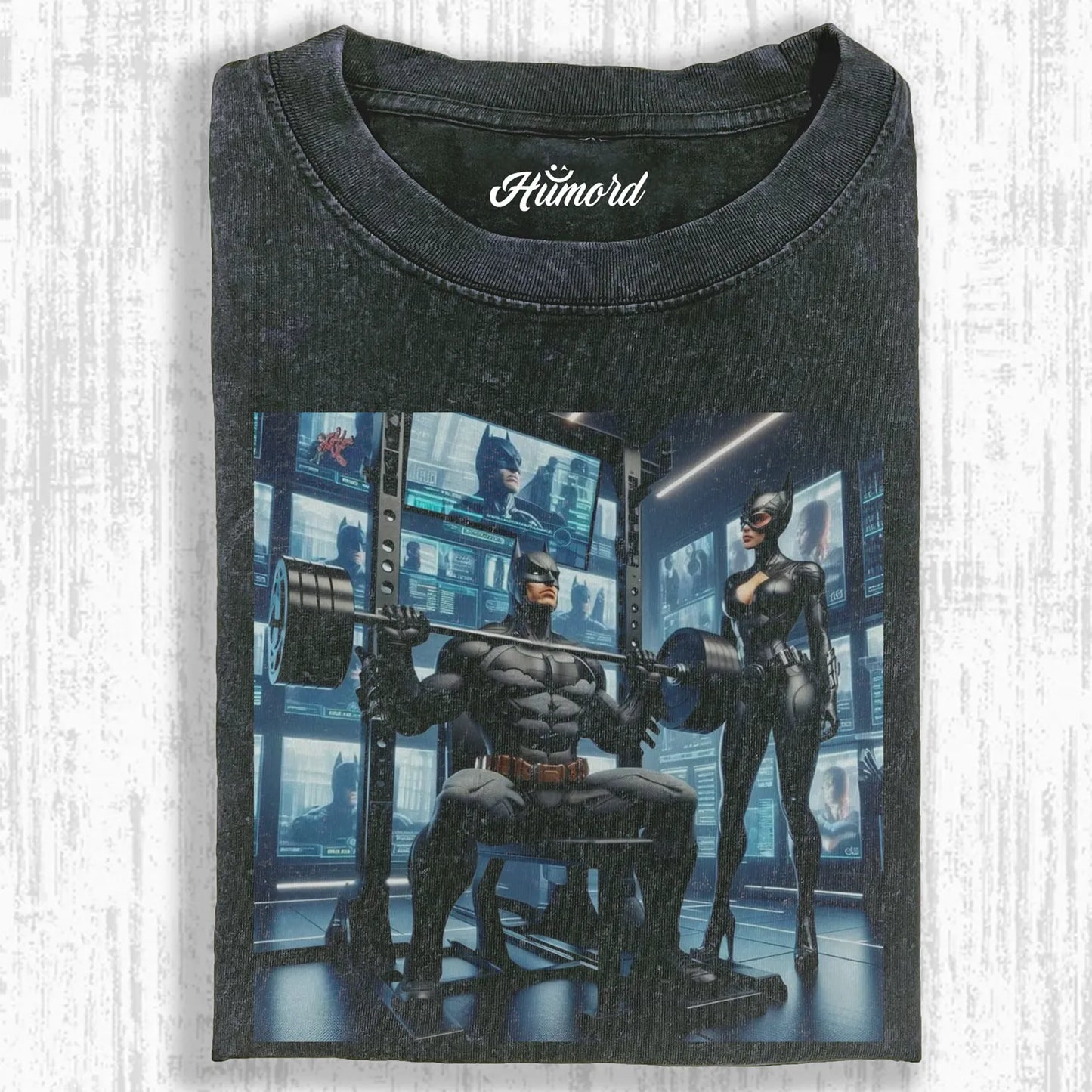 BATMAN AND CATWOMAN WORKOUT T-SHIRT