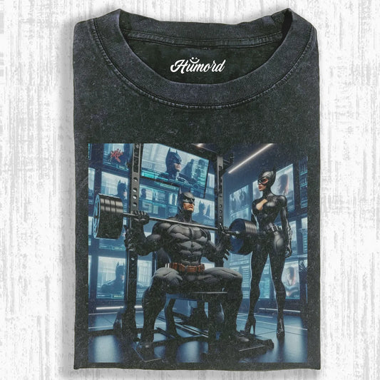 BATMAN AND CATWOMAN WORKOUT T-SHIRT