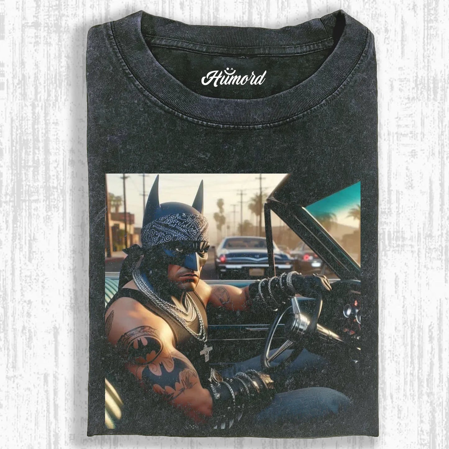 BATMAN DRIVING CAR T-SHIRT