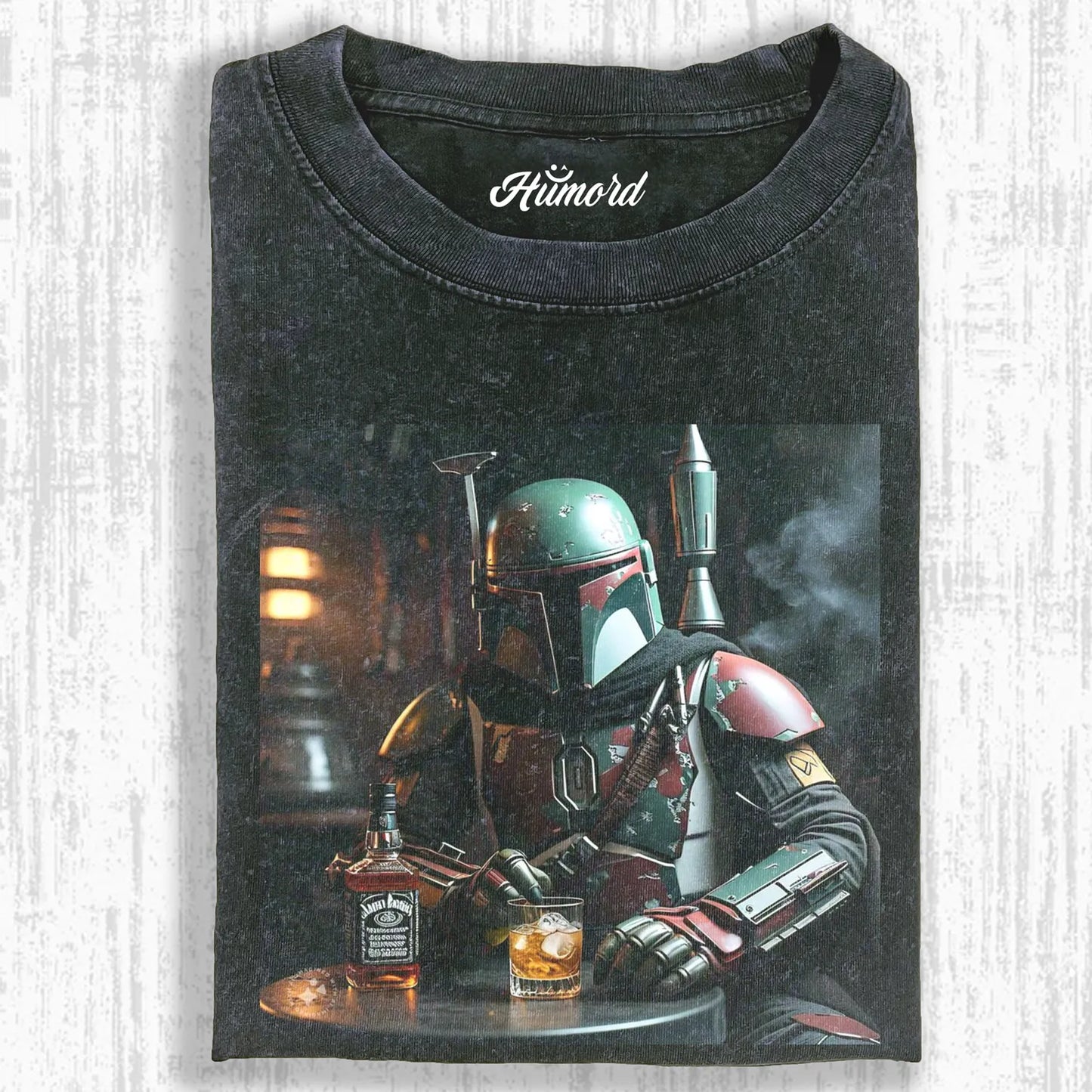 BOBA FETT HAVING DRINK T-SHIRT