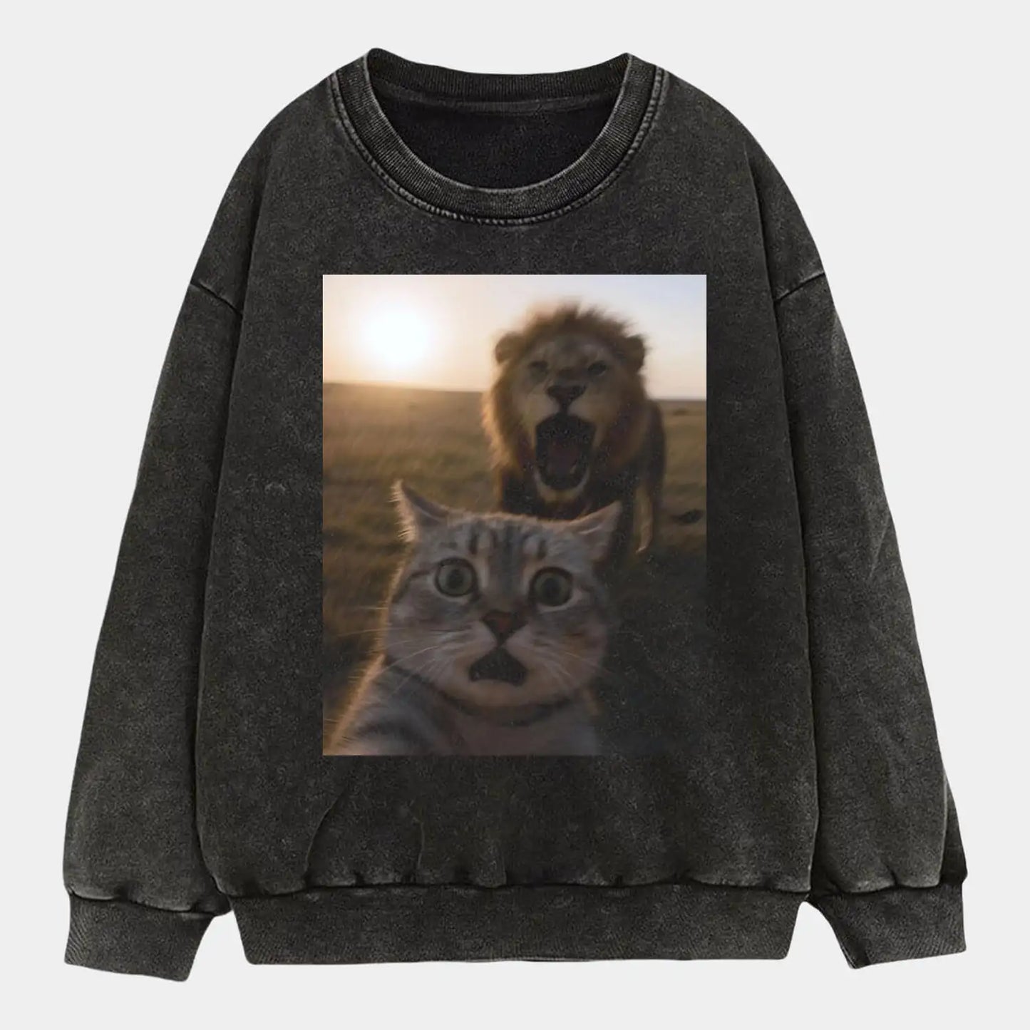 CAT ENCOUNTERS LION TEE