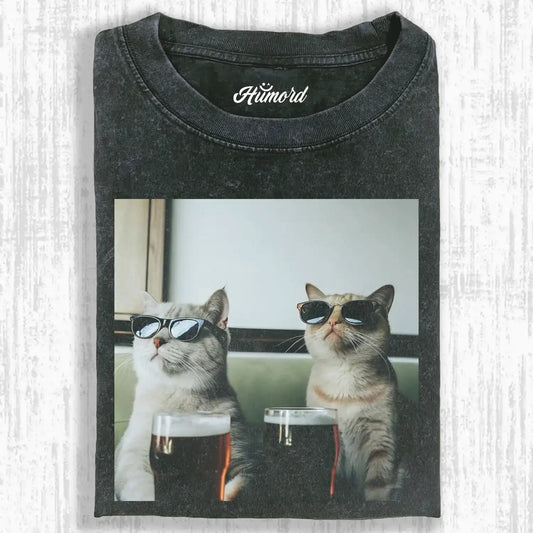 CATS ENJOYING BEER V2 TEE