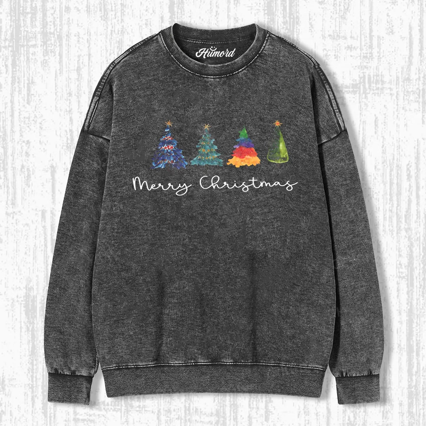 CHRISTMAS COLORFUL TREES T-SHIRT