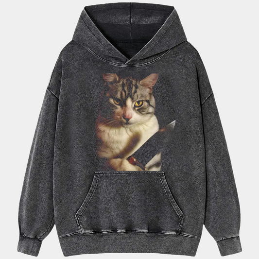 Cat with a knife Tee 2.0