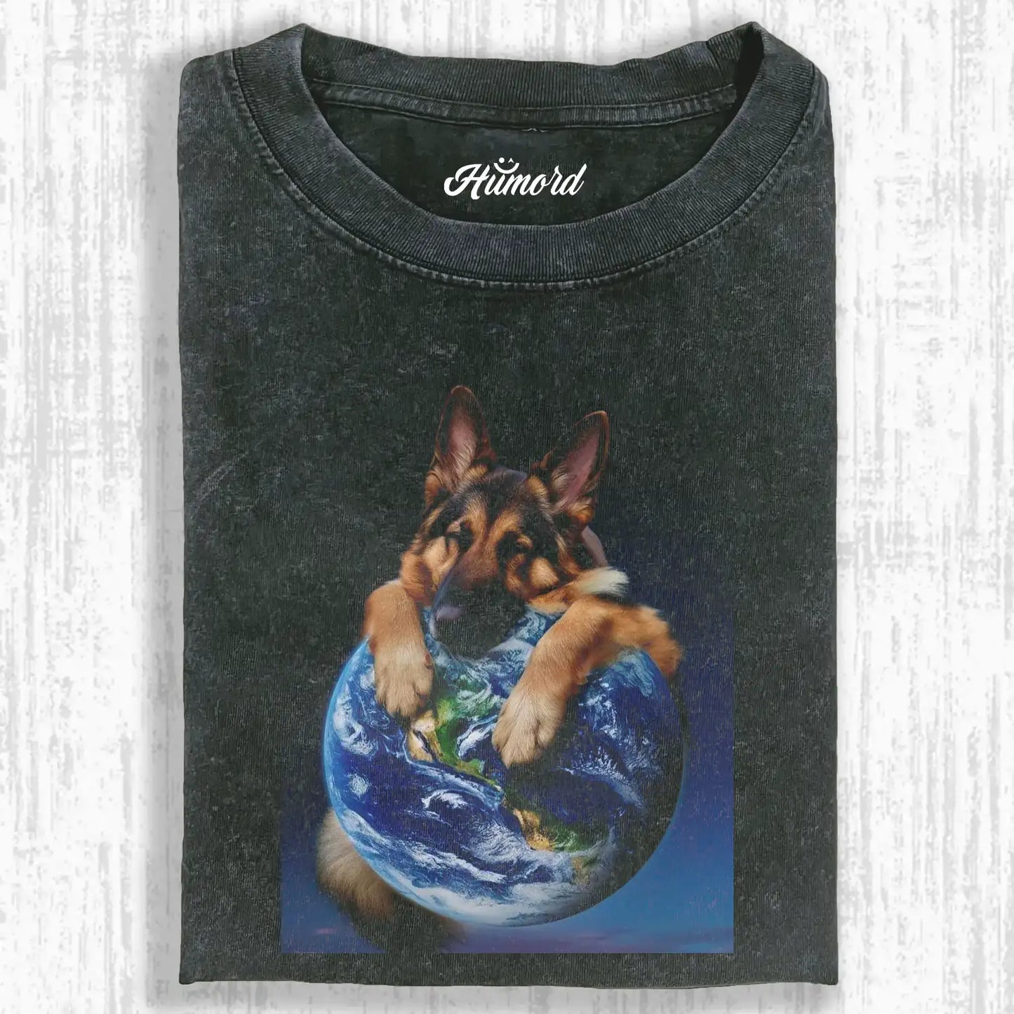 DOG HOLDING THE EARTH TEE