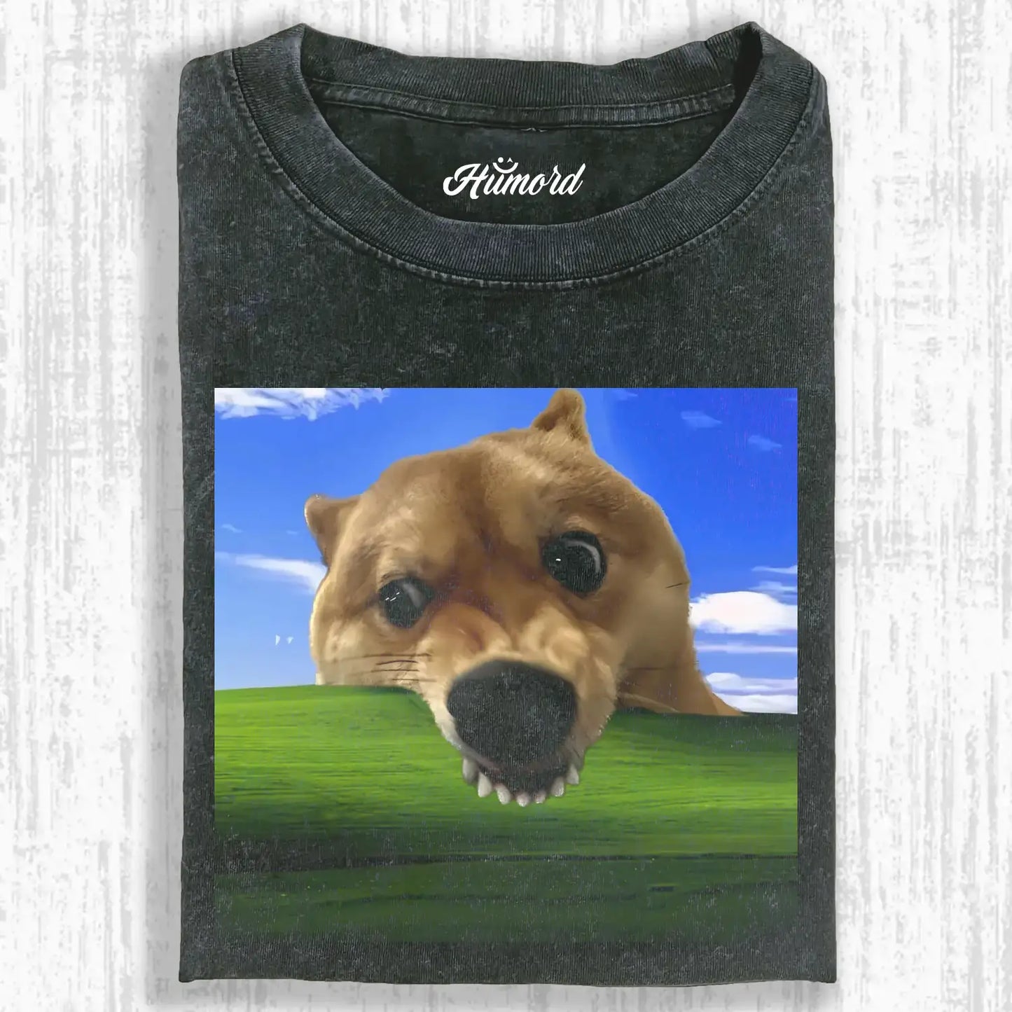 Dog eating grass Tee