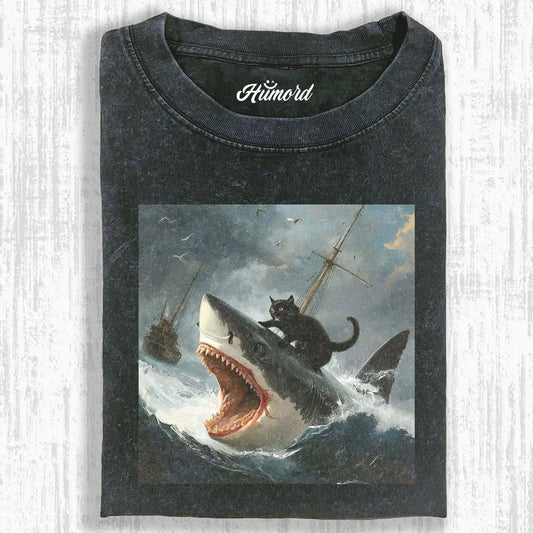 FAT CAT VS. SHARK T-SHIRT 1.0
