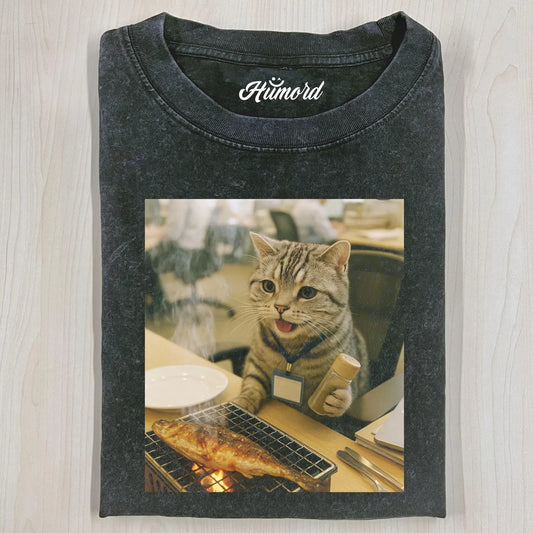 FUNNY CAT LIKE FISH T-SHIRT