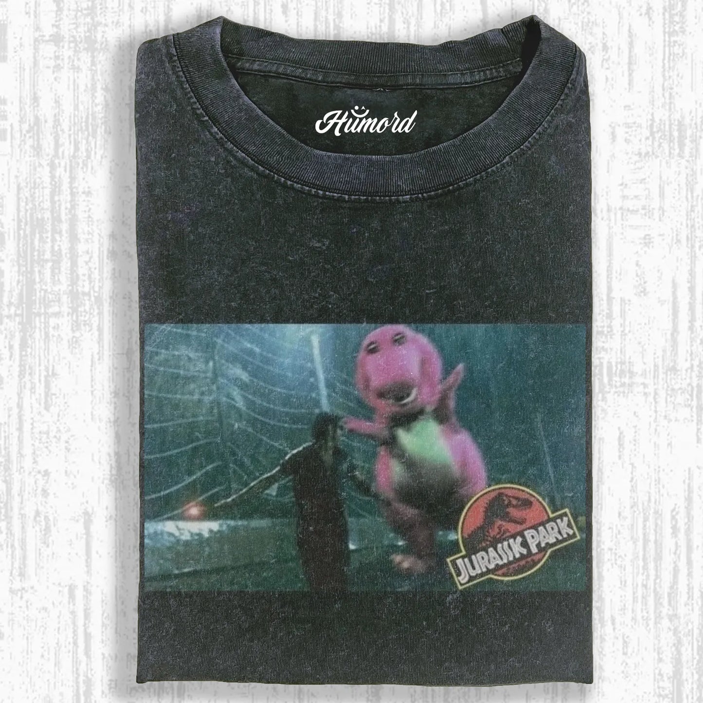 FUNNY PINK DINOSAUR JURASSIC PARK T-SHIRT