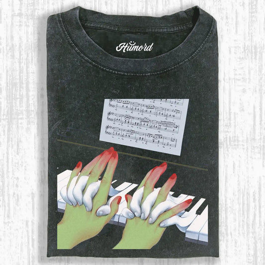 Finger piano keys Tee