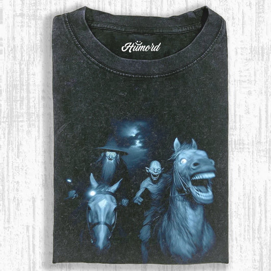 GANDALF AND GOLLUM BET ON HORSE RACES COTTON T-SHIRT