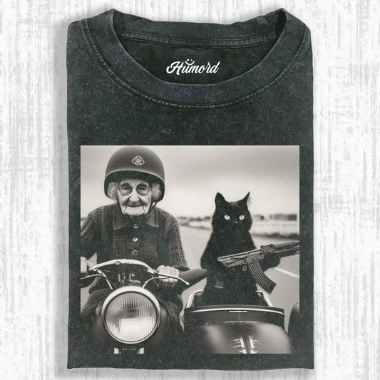 Granny and Black Cat TEE
