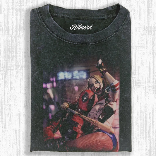 HARLEY QUINN AND DEADPOOL T-SHIRT