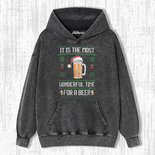 MOST WONDERFUL TIME FOR A BEER CHRISTMAS T-SHIRT