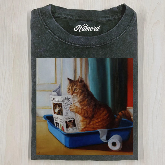 NEWSPAPER CAT T-SHIRT
