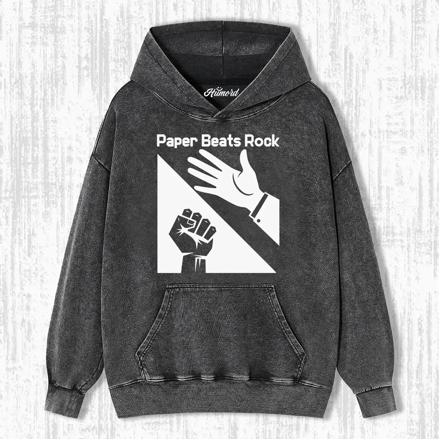 PAPER BEATS ROCK FUNNY T-SHIRT