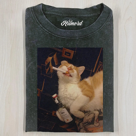 SAD SMOKE CAT T-SHIRT