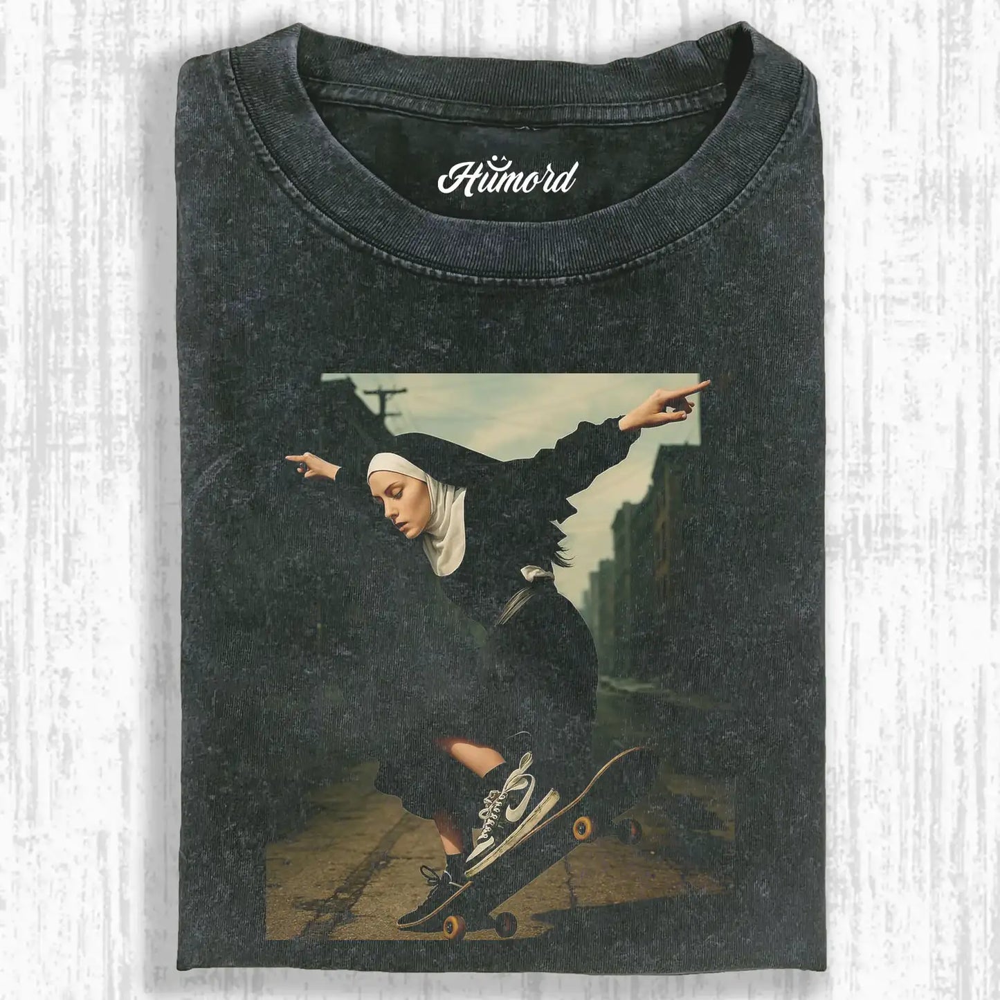 Skateboarding Nun Tee