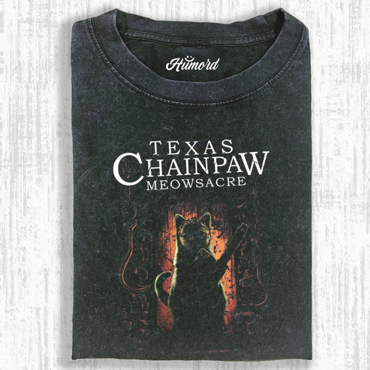 TEXAS CHAINPAW MEOWSCARE CAT T-SHIRT