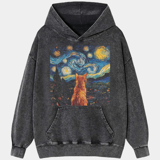 The Starry Night Cat Tee