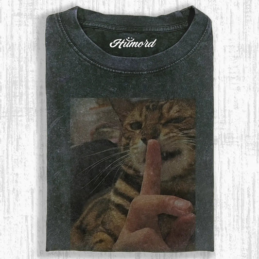 WASHED COTTON CAT T-SHIRT 7.0
