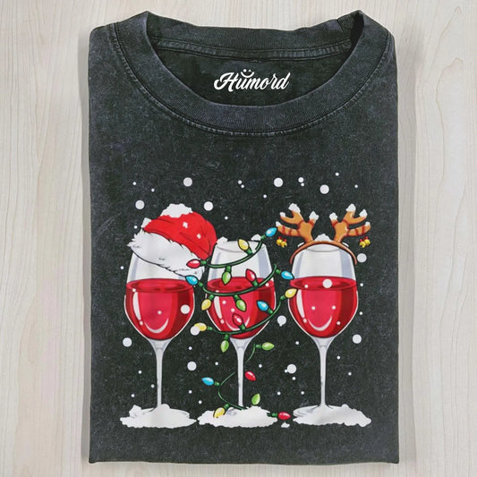 WINE LOVERS CHRISTMAS T-SHIRT